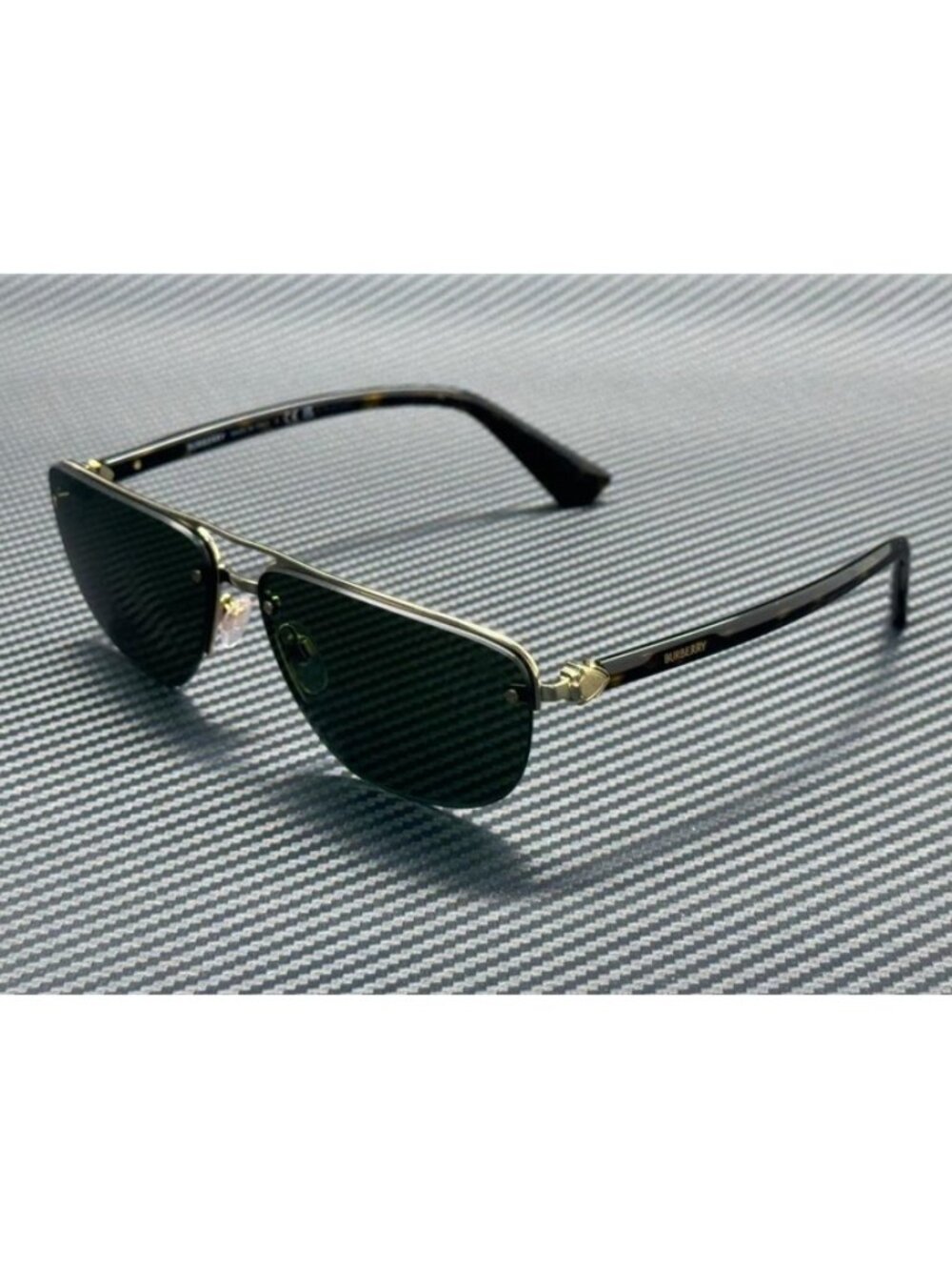 New Burberry Men Gold Sunglasses 63-15-140